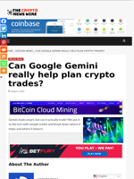 Can Google Gemini really help plan crypto trades? - The Crypto News Wire