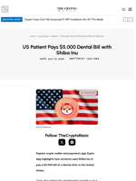 US Patient Pays $5,000 Dental Bill with Shiba Inu