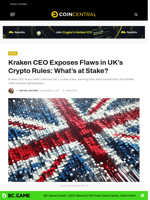Kraken CEO Exposes Flaws in UK’s Crypto Rules: What’s at Stake? - CoinCentral