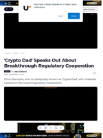 'Crypto Dad' Speaks Out About Breakthrough Regulatory Cooperation - U.Today