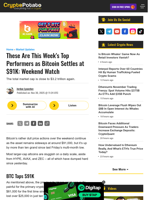 These Are This Week's Top Performers as Bitcoin Settles at $91K: Weekend Watch