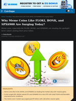 Why Meme Coins Like FLOKI, BONK, and SPX6900 Are Surging Today?
