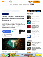 Tether Targets Cross-Border Payments With t-0 Network Investment – Crypto News Bitcoin News