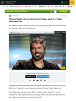 Strategy's Michael Saylor wants to 'talk Bitcoin' with Joe Rogan