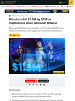 Bitwise Sees BTC Hitting $1.3M by 2035