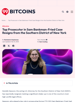 The Top Prosecutor in SBF Case Just Resigned From SDNY