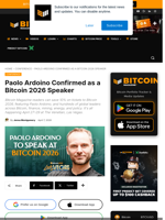 Paolo Ardoino Confirmed As A Bitcoin 2026 Speaker