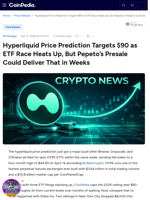Hyperliquid Price Prediction Targets $90 as ETF Race Heats Up, But Pepeto's Presale Could Deliver That in Weeks