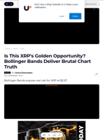 Is This XRP's Golden Opportunity? Bollinger Bands Deliver Brutal Chart Truth - U.Today