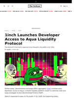 1inch Launches Developer Access to Aqua Liquidity Protocol  - 