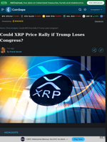 Could XRP Price Rally if Trump Loses Congress?