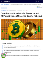 Dave Portnoy Buys Bitcoin, Ethereum, and XRP Amid Signs of Potential Crypto Rebound