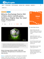 Bitunix Exchange Earns ISO 27001:2022 Certification, Setting a Higher Bar for User Data Protection