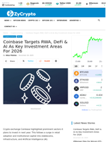 Coinbase Targets RWA, DeFi & AI As Key Investment Areas For 2026 ⋆ ZyCrypto