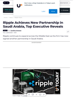Ripple Achieves New Partnership in Saudi Arabia, Top Executive Reveals - U.Today