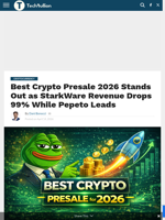Best Crypto Presale 2026 Stands Out as StarkWare Revenue Drops 99% While Pepeto Leads - TechBullion