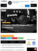 21Shares Files for Dogecoin ETF on Nasdaq | Live Bitcoin News