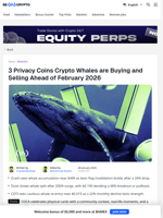 Crypto Whales are Buying Two Privacy Coins and Dumping One