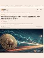 Bitcoin volatility hits 70%, echoes 2023 lows: Will history repeat itself? - AMBCrypto
