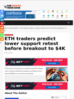 ETH traders predict lower support retest before breakout to $4K - The Crypto News Wire
