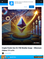 Crypto Funds See $3.75B Weekly Surge – Ethereum Claims 77% of It