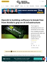 OpenAI is building software to break free from Nvidia's grip on AI infrastructure