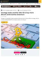 Strategy Unveils New $44B Plan to Fund Bitcoin Purchases