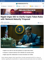 Ripple Urges SEC to Clarify Crypto Token Rules with ‘Network Maturity’ Proposal - TheNewsCrypto