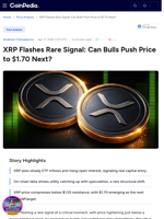XRP Flashes Rare Signal: Can Bulls Push Price to $1.70 Next?