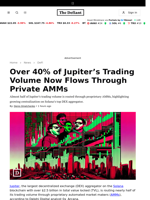 Over 40% of Jupiter’s Trading Volume Now Flows Through Private AMMs - 