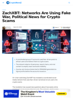 ZachXBT: X Networks Use Fake War News for Crypto Scams