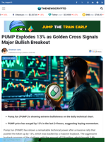 PUMP Explodes 13% as Golden Cross Signals Major Bullish Breakout - TheNewsCrypto