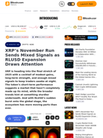 XRP’s November Run Sends Mixed Signals as RLUSD Expansion Draws Attention – Crypto News Bitcoin News