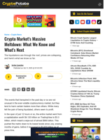 Crypto Market's Massive Meltdown: What We Know and What's Next