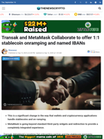 Transak and MetaMask Collaborate to offer 1:1 stablecoin onramping and named IBANs - TheNewsCrypto