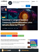 FWDI Faces $1B Loss as Solana Treasury Struggles!!