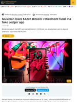 Musician Loses $420K Bitcoin From Fake Ledger App