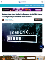 Solana Near Last Major Resistance – ‘Real Bull Run’ Is Close
