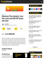 Ethereum Price Analysis: Lose This Level and $3K ETH Comes Into View
