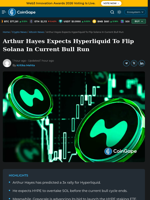 Arthur Hayes Expects Hyperliquid To Flip Solana In Current Bull Run