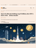 SpaceX's Bitcoin holdings top $1 billion after BTC's latest ATH - All the details! - AMBCrypto