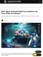 BTC Signs Potential Mid-Cycle Bottom As Fear Grips the Market - DailyCoin