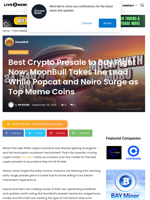 Best Crypto Presale to Buy Right Now: MoonBull Takes the Lead While Popcat and Neiro Surge as Top Meme Coins | Live Bitcoin News