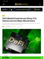 DeFi Market Experiences Sharp TVL Decline Across Major