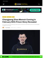 Changpeng Zhao Memoir Coming in February With Prison Story Revealed