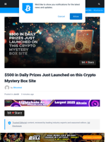 $500 in Daily Prizes Launched on this Crypto Mystery Box Site