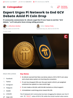 Expert Urges Pi Network to End GCV Debate Amid Pi Coin Drop - Coinspeaker