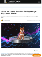 Shiba Inu (SHIB) Smashes Falling Wedge: Key Levels Ahead - DailyCoin