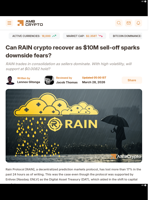 Can RAIN crypto recover as $10M sell-off sparks downside fears? - AMBCrypto