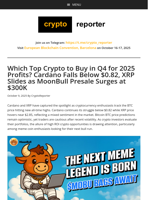 Top Crypto to Buy: MoonBull, Cardano, XRP Presale and Price Analysis